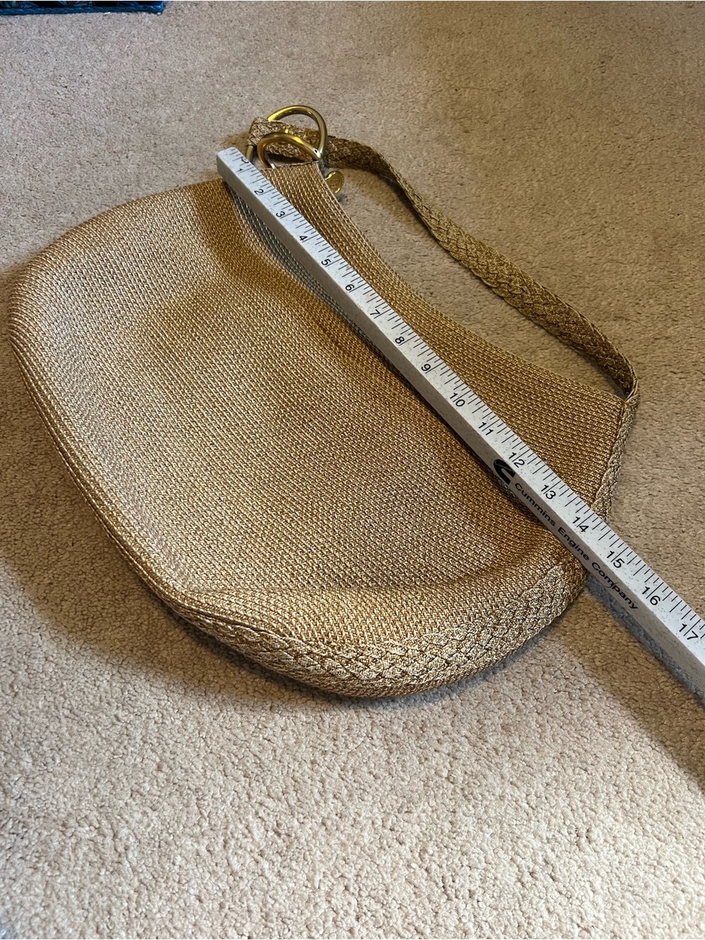 Eric Javits Woven Shoulder Bag with Gold Ring Accent, new was $290, EUC - Picture 4 of 5